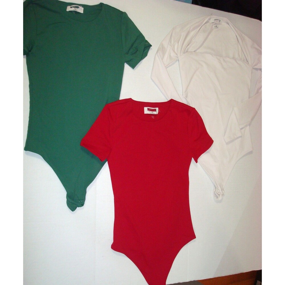 2XS XXS NWOT bundle Babaton Aritzia Bodysuit Short long sleeve red green white